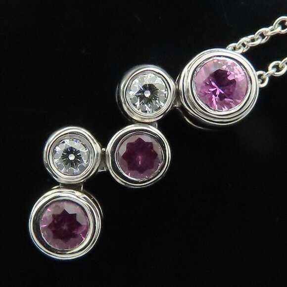 TIFFANY Silver Diamond Necklace - Picture 5 of 8